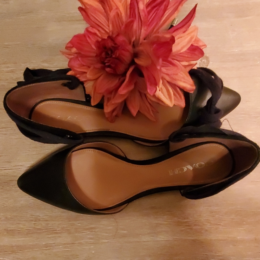 AUTHENTIC Coach Roy Ankle Tie Flats